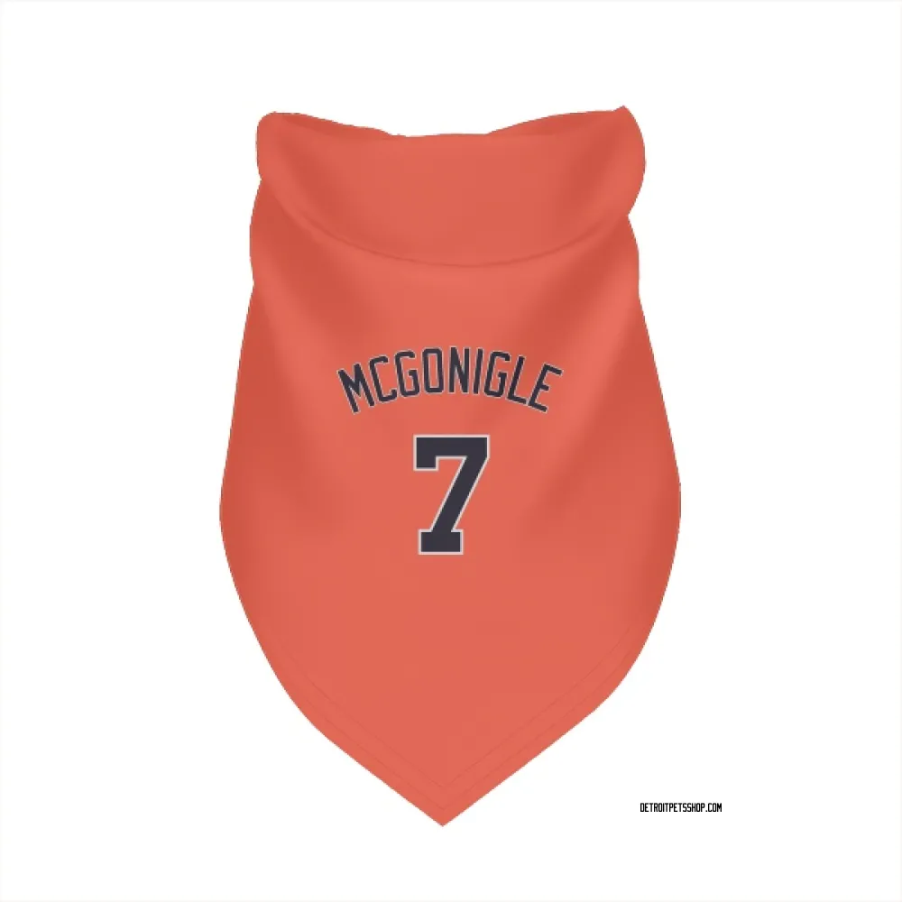 Detroit Tigers Kevin McGonigle Orange Pet Bandana for Dog & Cat